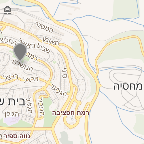 מפת בית שמש עם סימון מיקום המשלט