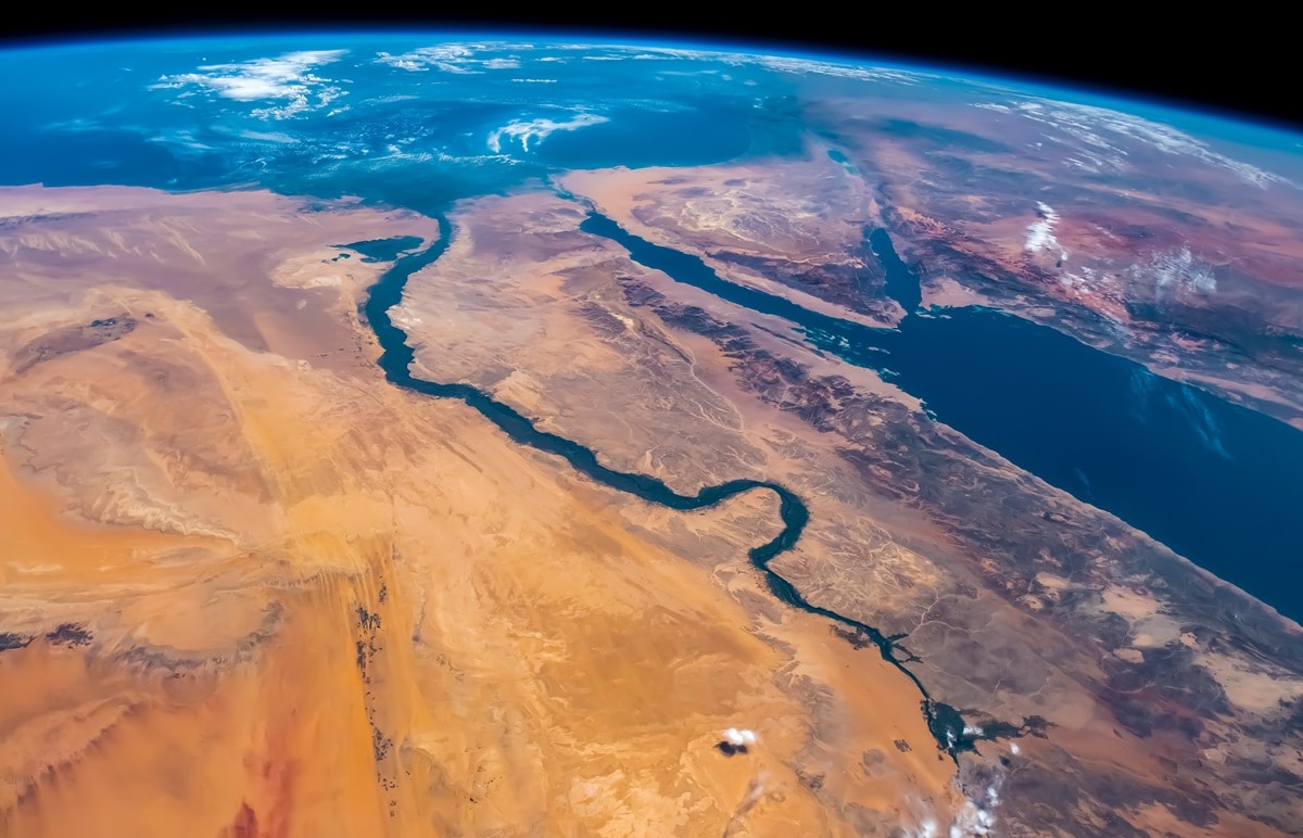 View of Egypt from space