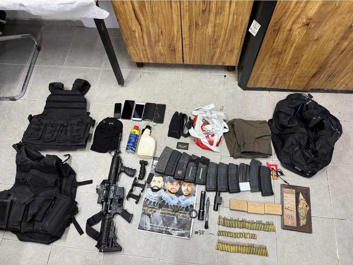 Weapons found by IDF troops in their counter terrorism operation in northern Samaria. | Source: IDF Spokesperson